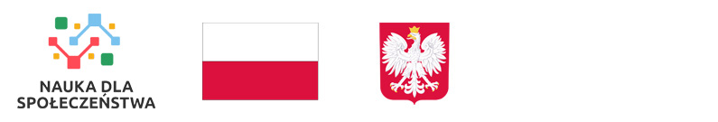 Visual identification elements: the project logo and the flag and emblem of Poland