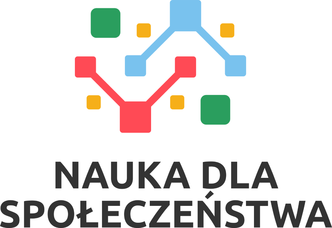 Logo Programu Ministra Edukacji i Nauki pod tytułem Nauka dla Społeczeństwa